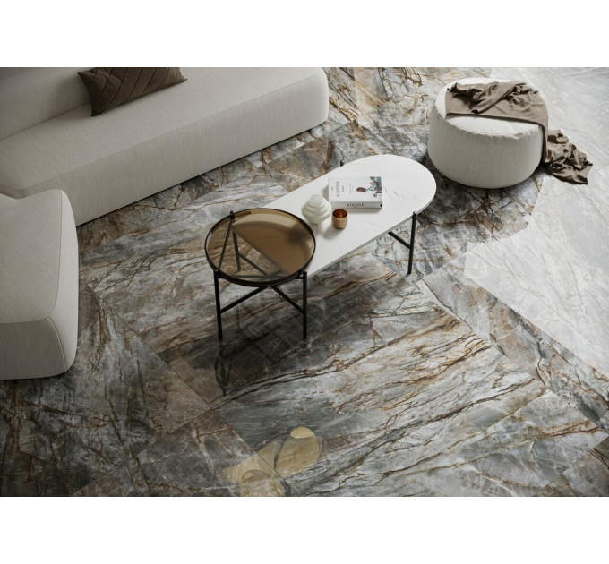 Плитка керамогранітна Brazilian Quartzite Black POL 597x1197x8 Cerrad