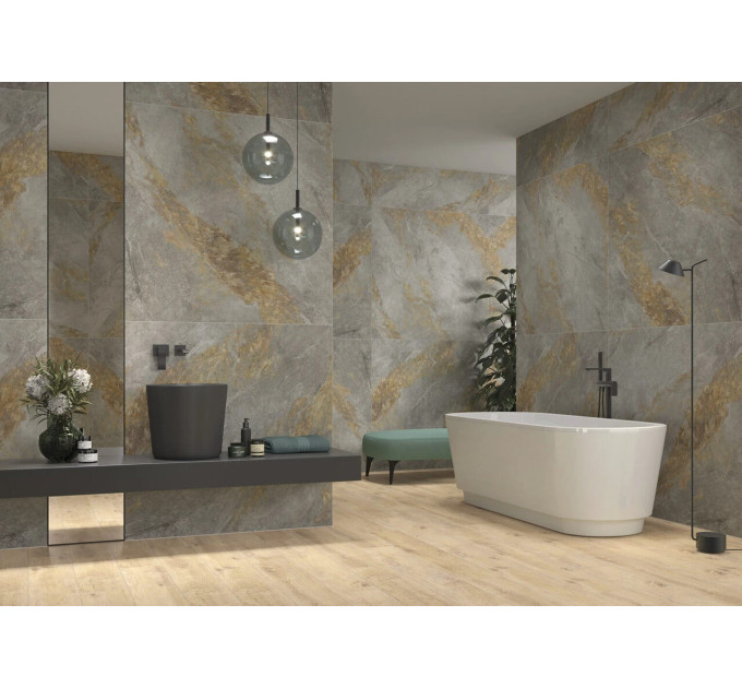 Плитка керамогранітна Auric Light Grey RECT 597x597x8 Cerrad