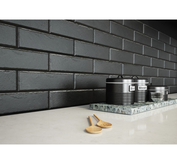 Плитка фасадна Foggia Nero 6,5x24,5x0,8