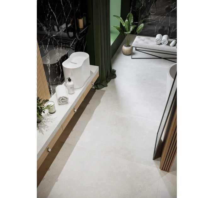 Плитка керамогранітна Modern Concrete Silver SILKY CRISTAL LAP 1197x1197x8 Cerrad