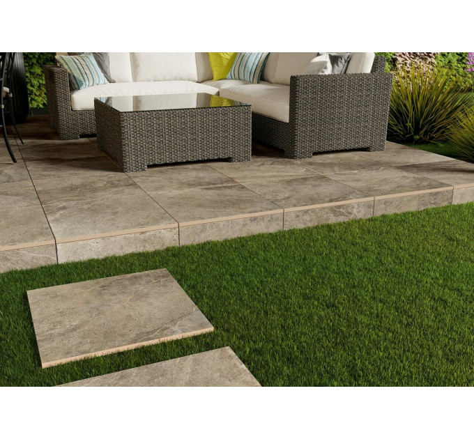 Плитка керамогранітна Cliff Dark Brown 2.0 RECT 597x597x20 Cerrad