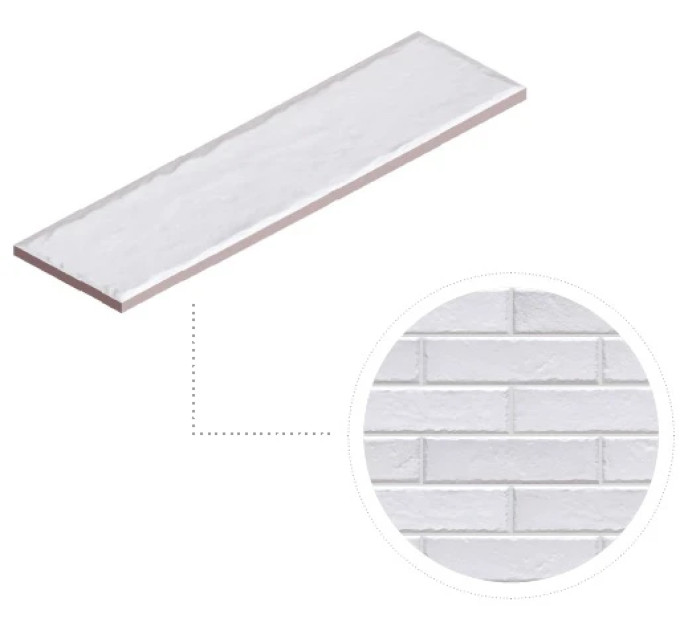 Плитка фасадна Foggia Bianco 65x245x8 Cerrad