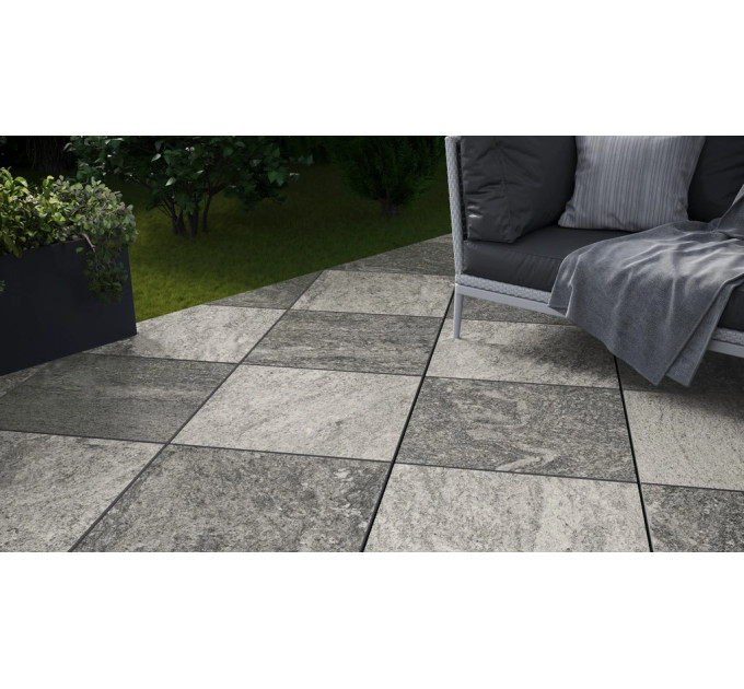 Плитка керамогранітна Arragos Dark Grey 2.0 RECT 597x597x20 Cerrad