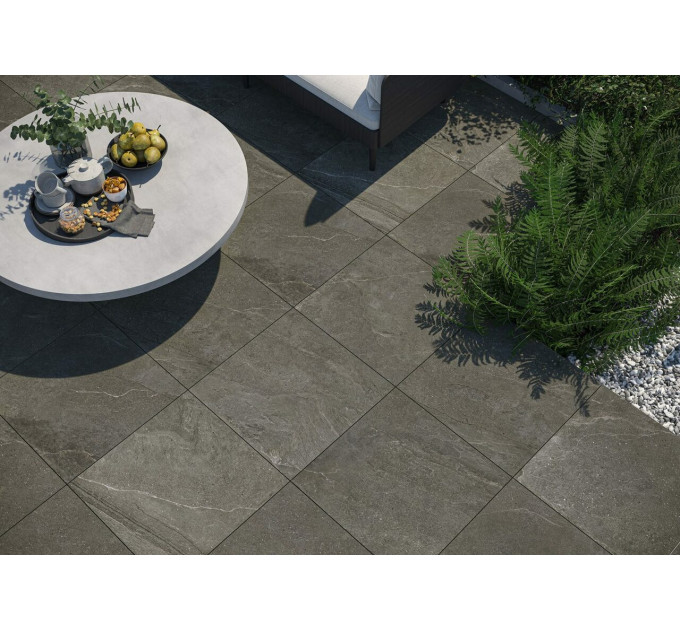 Плитка керамогранітна Cliff Antracyt 2.0 RECT 597x597x20 Cerrad