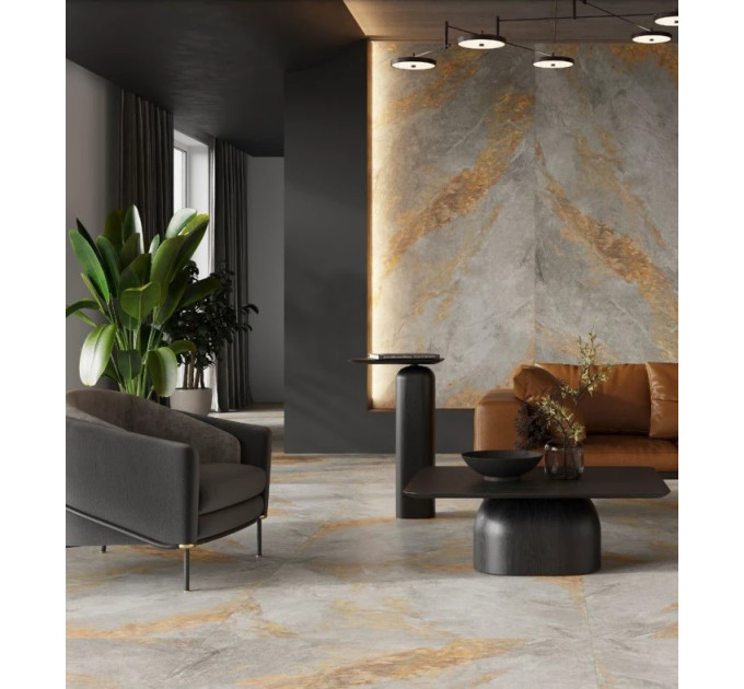 Плитка керамогранітна Auric Light Grey RECT 597x1197x8 Cerrad