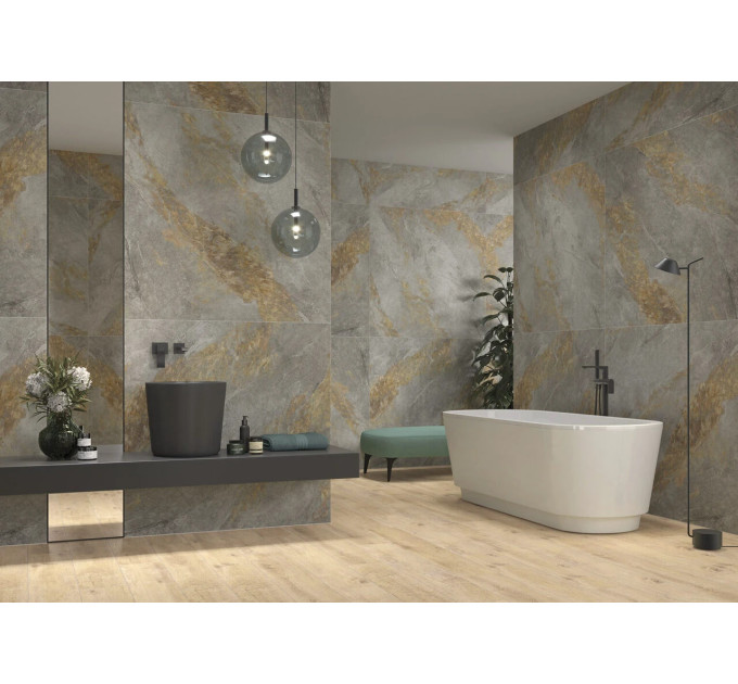 Плитка керамогранітна Auric Light Grey RECT 597x1197x8 Cerrad