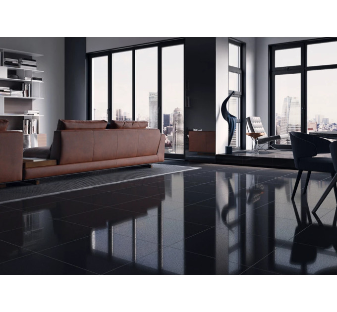 Плитка підлогова Cambia Black LAP 59,7x59,7x0,8