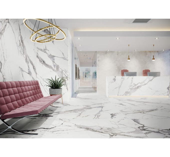 Плитка підлогова Calacatta White SATYNA 119,7x279,7x0,6