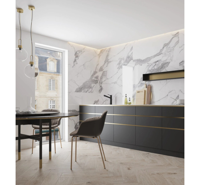 Плитка підлогова Calacatta White SATYNA 59,7x119,7x0,8