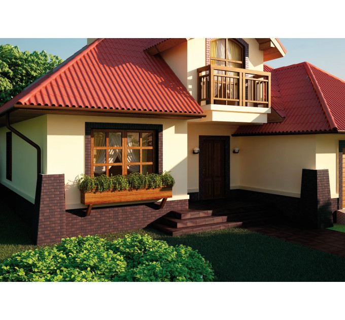 Плитка фасадна з відтінком Country Wisnia RUST 65x245x6,5 Cerrad