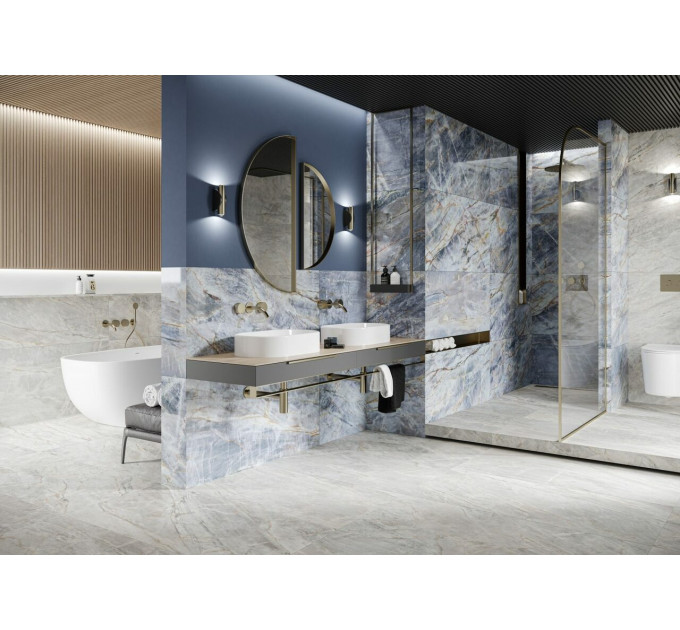 Плитка керамогранітна Brazilian Quartzite Blue POL 597x1197x8 Cerrad