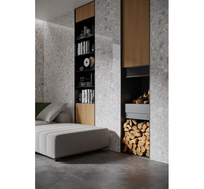 Плитка керамогранітна Modern Concrete Graphite SILKY CRISTAL LAP 797x1597x8 Cerrad