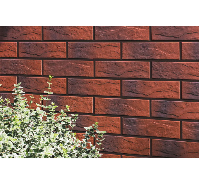 Плитка фасадна з відтінком Burgund RUST 65x245x6,5 Cerrad