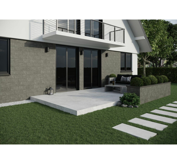 Плитка фасадна Torstone Grafit Decor 148x300x9 Cerrad