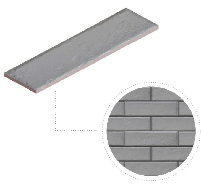 Плитка фасадна Foggia Gris 6,5x24,5x0,8