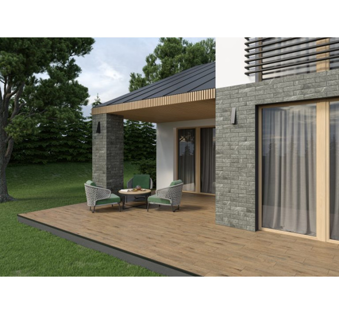 Камінь фасадний Cerros Grafit 7,4x30x0,9