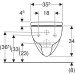 Унітаз підвісний із турбозмивом Selnova Square воронкоподібний з кришкою 503.154.00.1Geberit