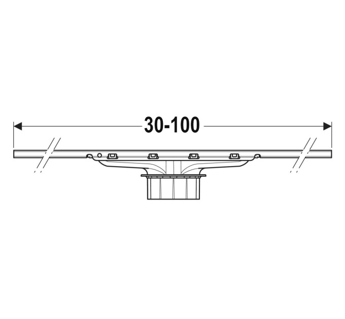 Решітка для душового каналу CleanLine 30 нержавіюча сталь L30-110 154.502.KS.1 Geberit