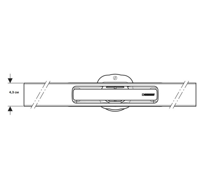 Решітка для душового каналу CleanLine 30 чорний L30-110 154.502.TE.1 Geberit