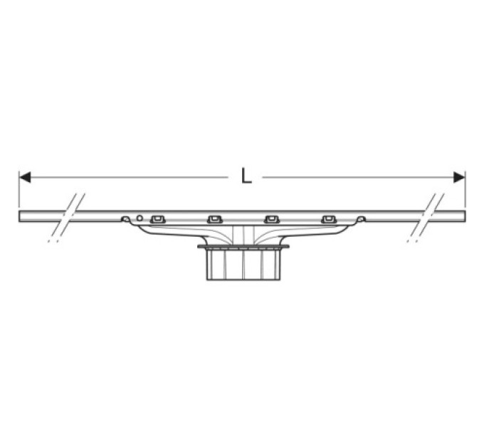 Решітка для душового каналу CleanLine 30 чорний L30-160 154.504.TE.1 Geberit
