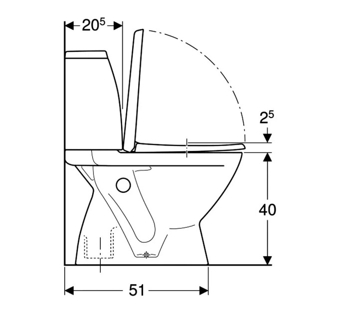 Компакт Runa з кришкою дюропласт L89206100 Kolo