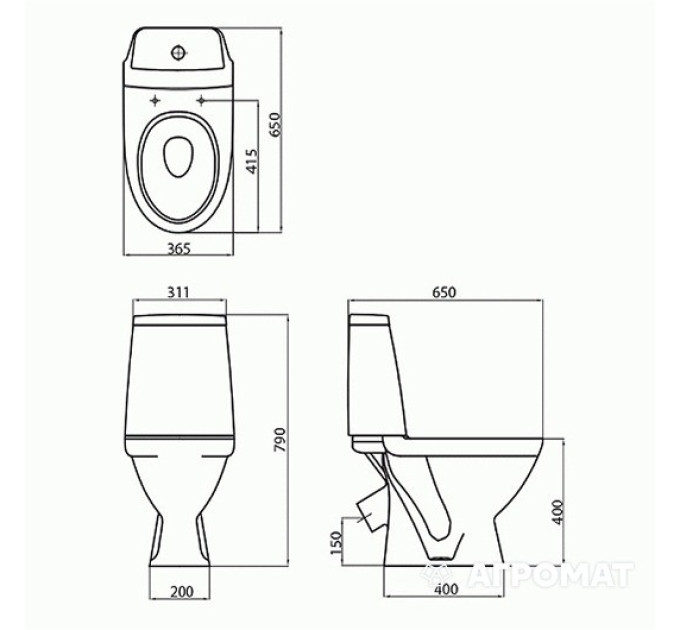 Компакт Modo з кришкою дюропласт soft-close (L39003000), Kolo