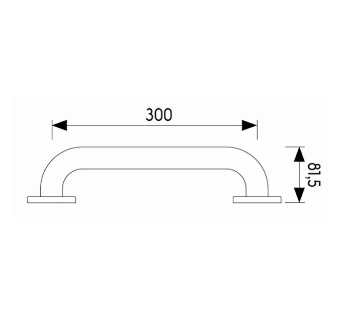 Поручень 30 см хвиляста поверхня LEHNEN FUNKTION (L1000102) KOLO