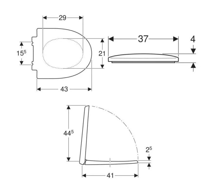 Кришка для унітаза SDU 46 met S110162400 KOLO