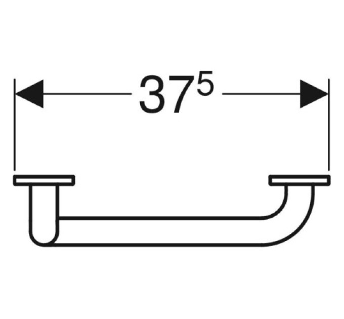 Поручень LEHNEN FUNKTION кутовий 90° 306x610мм правий хвиляста поверхня (L1012112) KOLO
