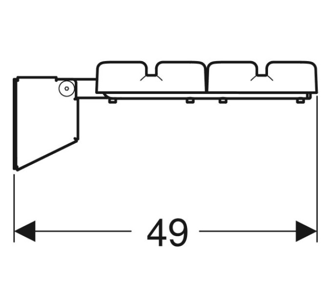 Сидіння для душа відкидне 48,8x48,2 см LEHNEN FUNKTION (L1200100) KOLO