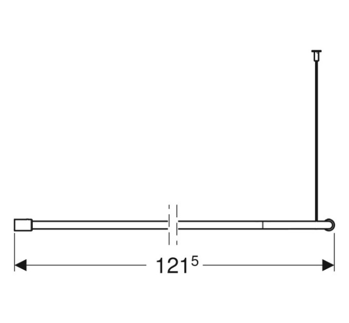 Штанга для душової штори, кутова 120х120 см LEHNEN CONCEPT (L63102000) KOLO