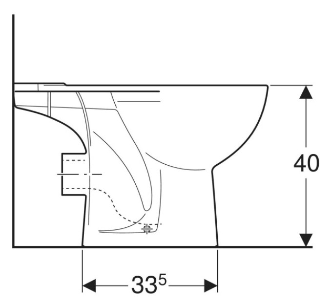 Унітаз підлоговий горизонтальний випуск Freja L73200000 KOLO