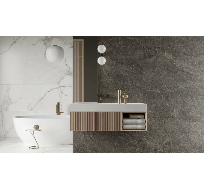Плитка керамогранітна Alistone Black RECT 598x1198x8 Opoczno