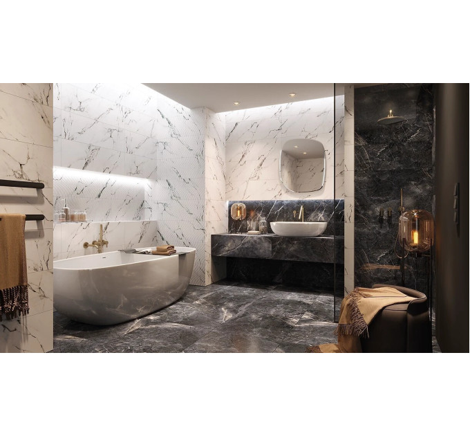 Плитка стінова White Micro PS906 MAT 290x890x11 Opoczno