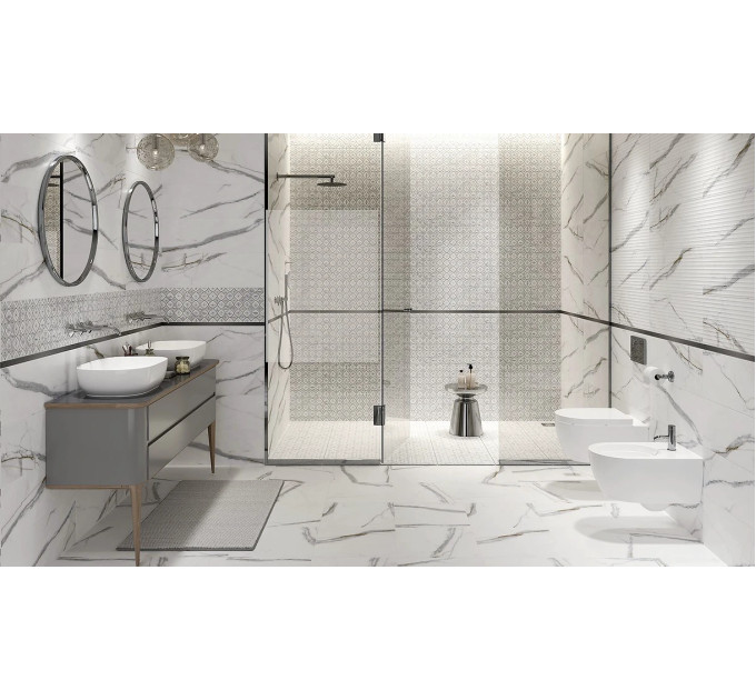 Плитка керамогранітна Blumarine White SATIN 420x420x8 Opoczno