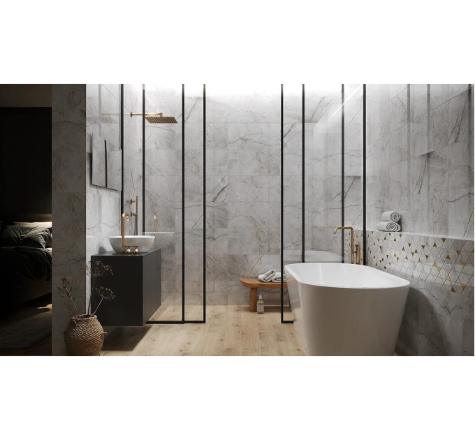 Плитка стінова Stone Hills Grey RECT 298x598x8 Opoczno