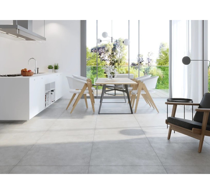 Плитка керамогранітна Stormy White RECT 598x598x8 Opoczno