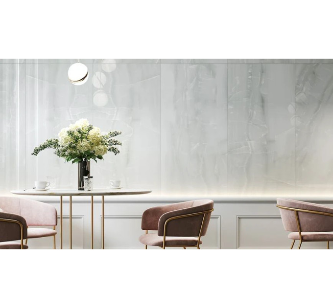 Плитка керамогранітна Brave Onyx White POL 600x1200x7 Opoczno