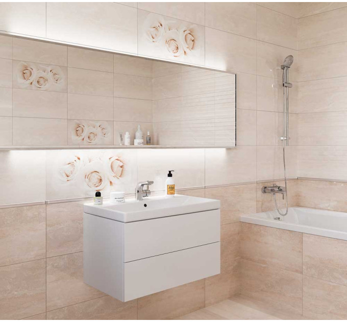 Плитка стінова Camelia Cream 29,7x60 код 2723 Опочно