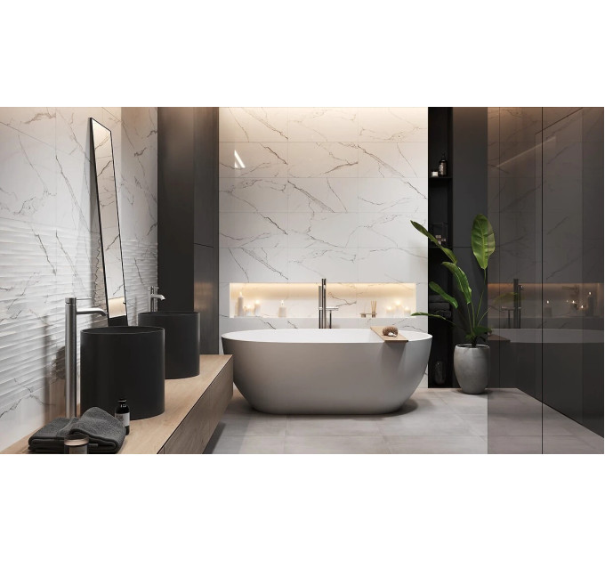 Плитка стінова Ginevra White RECT 298x598x8 Opoczno