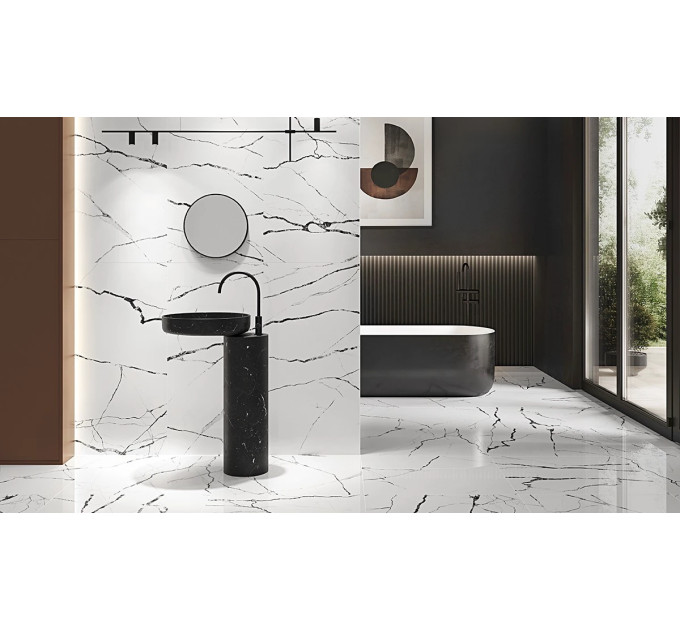 Плитка керамогранітна Eternal White POL 600x1200x7 Opoczno