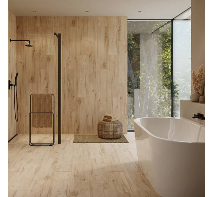 Плитка керамогранітна Passion Oak Cream RECT 221x890x8 Opoczno