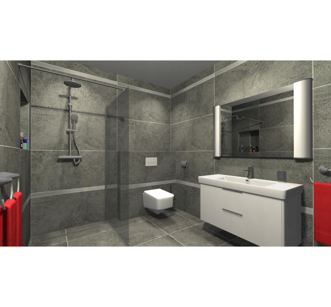 Плитка керамогранітна Newstone Graphite LAP 598x1198x8 Opoczno