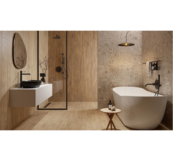 Плитка керамогранітна Wood Creation Brown RECT 221x890x8 Opoczno