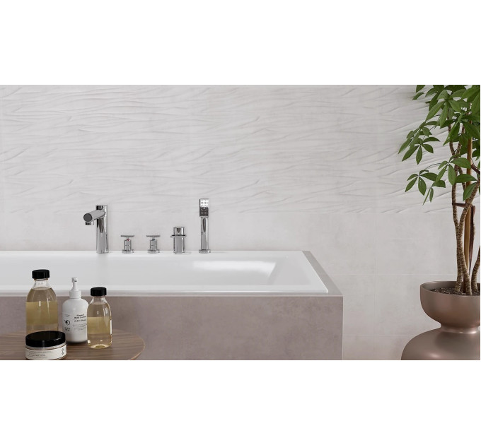 Плитка стінова Georgi Cream SATIN 25x75 код 5428 Опочно
