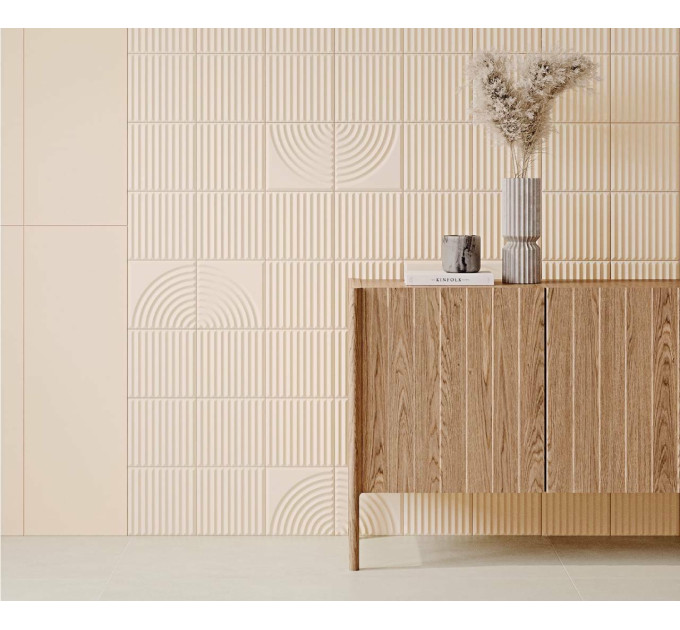 Плитка стінова Neve Creative Beige B STR 198x198x11,5 Paradyz