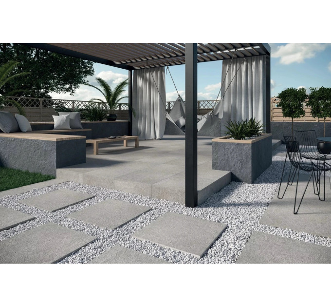 Плитка керамогранітна Optimal Grafit SZKL RECT MAT 595x1195x20 Paradyz