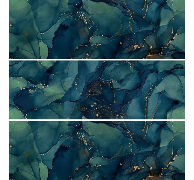 Декор Uniwersalny Panel Szklany Navy 3х-елементний 250x750x6 Paradyz