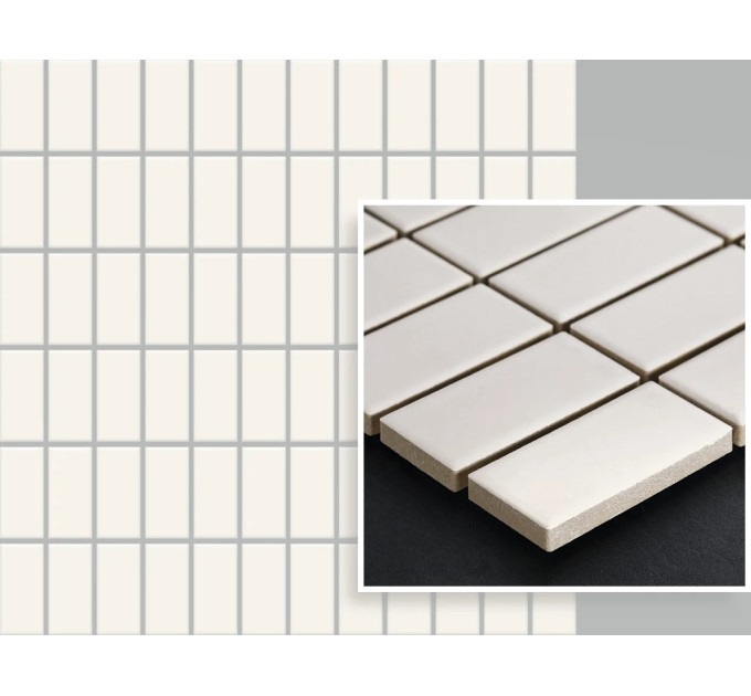 Мозаїка Albir Bianco (2,3x4,8) 298x298x6 Paradyz