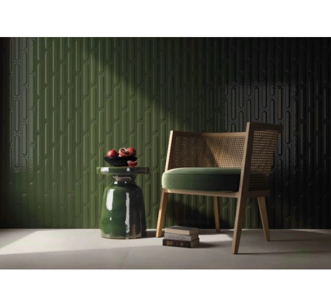 Плитка стінова Monpelli Olive Cegielka B STR Блиск 65x298 Paradyz